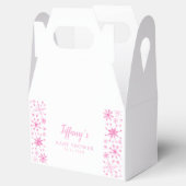 かわいいピンクの冬のワンダーランド赤ちゃんシャワー フェイバーボックス (オープン)