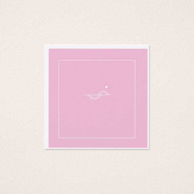 かわいいピンクの名刺 (正面)