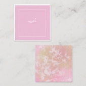 かわいいピンクの名刺 スクエア名刺 (正面/裏面)