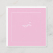 かわいいピンクの名刺 スクエア名刺 (正面)