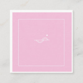 かわいいピンクの名刺 スクエア名刺