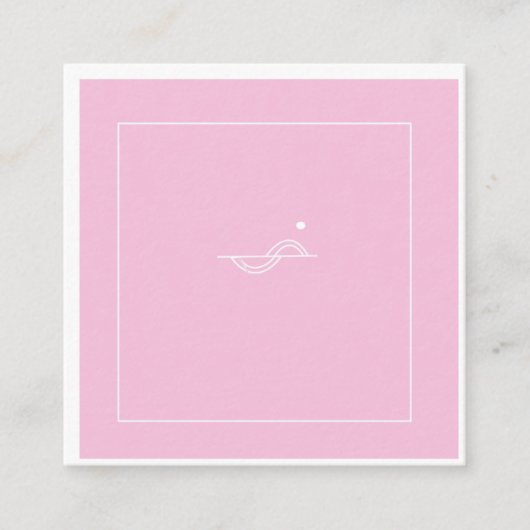 かわいいピンクの名刺 スクエア名刺 (正面)