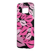 かわいいピンクの唇のキスモダンパターン電話ケース Case-Mate SAMSUNG GALAXYケース (裏面左)