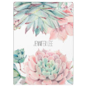 かわいいピンクの多汁質とお名前  クリップボード (裏面)