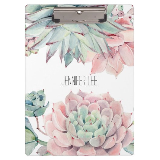 かわいいピンクの多汁質とお名前  クリップボード (正面)
