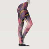 かわいいピンクの大理石レッグ レギンス (右)