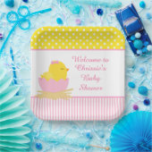 かわいいピンクの女の子のシック赤ちゃんシャワーパーティー ペーパープレート (パーティー)