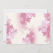 かわいいピンクの女の子の写真の誕生日バレエパーティー 招待状 (裏面)