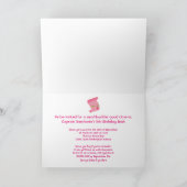 かわいいピンクの女の子の海賊誕生日パーティーの招待状 招待状 (内部)