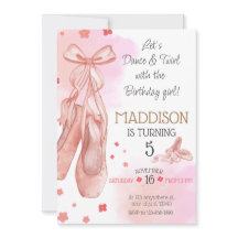 かわいいピンクの女の子の誕生日バレエパーティー