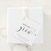 かわいいピンクの女の子の赤ちゃんシャワーを私が成長するのを見る フェイバータグ (インサイチュ)