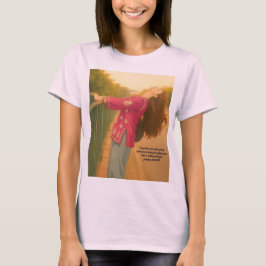 かわいいピンクの女の子のTシャツ Tシャツ