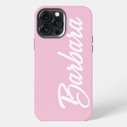かわいいピンクの女の子らしい名前 iPhoneケース (裏面)