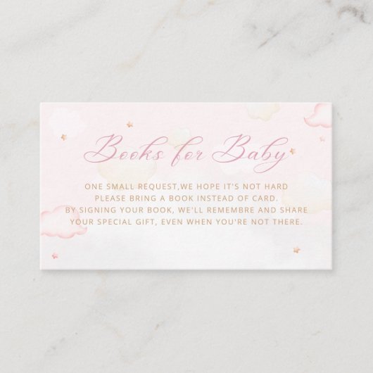 かわいいピンクの女の子テディベアベビー エンクロージャーカード (正面)