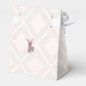 かわいいピンクの女の子フローラバニーベビーシャワー フェイバーボックス (裏面サイド)