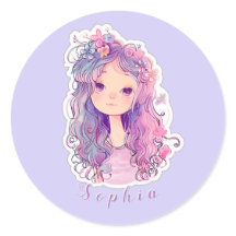 かわいいピンクの女の子3パーソナライズされた,