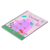 かわいいピンクの妖精のドア ノートブック (左側)