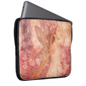 かわいいピンクの妖精の春ファンタジーアート ラップトップスリーブ (正面右)