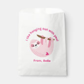 かわいいピンクの子どもバレンタイン教室 フェイバーバッグ (正面)