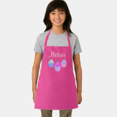 かわいいピンクの子供のカップケーキベーキングエプロン エプロン (インサイチュ)