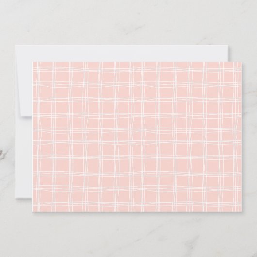 かわいいピンクの子供のスランバーパーティー誕生日招待状 招待状 (裏面)