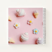 かわいいピンクの子供用スケッチブック ノートブック (裏面)