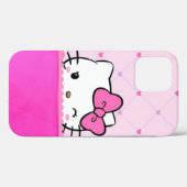 かわいいピンクの子猫ガールズ携帯ケース Case-Mate iPhoneケース (裏面 (横))
