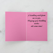 かわいいピンクの子猫 カード (内部)