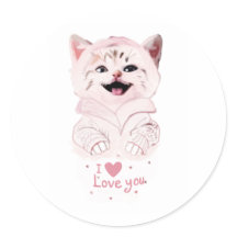 かわいいピンクの子猫