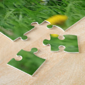 かわいいピンクの子豚とタンポポの花 ジグソーパズル (側面)