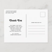 かわいいピンクの子豚の動物写真ありがとう ポストカード (裏面)