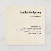 かわいいピンクの子豚の動物写真 スクエア名刺 (裏面)