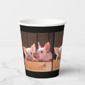 かわいいピンクの子豚の動物写真 紙コップ (正面)