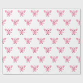 かわいいピンクの子豚 ラッピングペーパー (フラット)