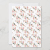 かわいいピンクの孵化フクロウ赤ちゃん女の子シャワー招待状 招待状 (裏面)