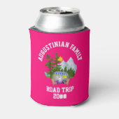 かわいいピンクの家族旅行 缶クーラー (缶裏面)