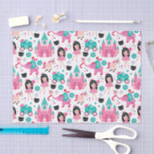 かわいいピンクの小さいプリンセスのユニコーンの魔法パターン 薄葉紙 (クラフト)