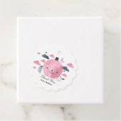 かわいいピンクの小さなかぼちゃの誕生日招待状 フェイバータグ (インサイチュ)