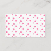 かわいいピンクの小さなかぼちゃの赤ちゃんシャワーおむつラッフル 名刺 (裏面)