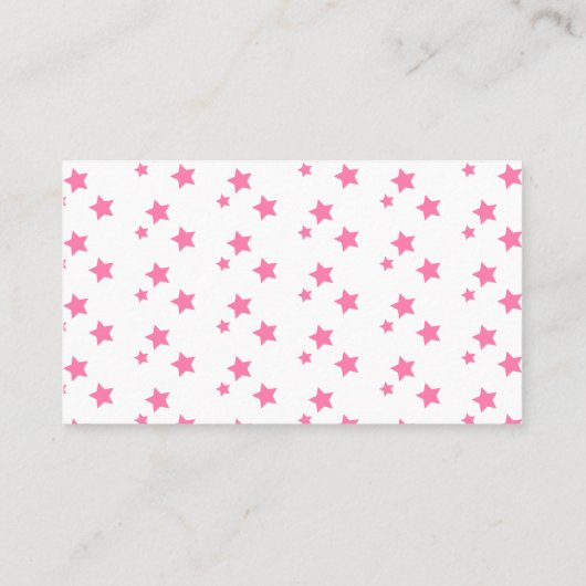 かわいいピンクの小さなかぼちゃの赤ちゃんシャワーおむつラッフル 名刺 (裏面)