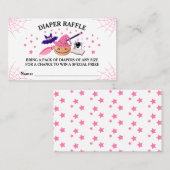 かわいいピンクの小さなかぼちゃの赤ちゃんシャワーおむつラッフル 名刺 (正面/裏面)