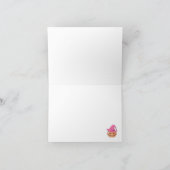 かわいいピンクの小さなかぼちゃの赤ちゃんシャワー女の子 サンキューカード (内部)