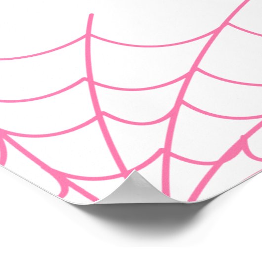 かわいいピンクの小さなかぼちゃの赤ちゃんシャワー歓迎サイン ポスター (角)