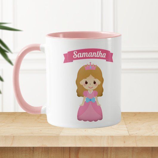 かわいいピンクの小さなプリンセス子供 マグカップ