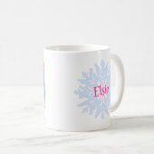 かわいいピンクの小妖精や小人お洒落クリスマス コーヒーマグカップ (正面右)