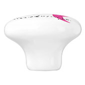 かわいいピンクの尾の人魚サンダー_コーブ セラミックノブ (側面)