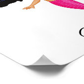 かわいいピンクの尾の人魚サンダー_コーブ ポスター (角)