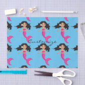 かわいいピンクの尾をした人魚のひいさまサンダーコーブ 薄葉紙 (クラフト)