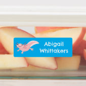 かわいいピンクの幸せなパーソナライズされた軸索 ラベル (貼付)