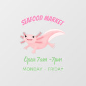 かわいいピンクの幸せな軸索 ウィンドウサイン (シート)